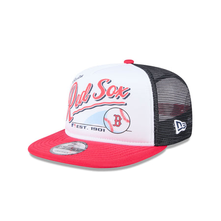 Boston Red Sox Retro Script 9FIFTY A-Frame Trucker Hat