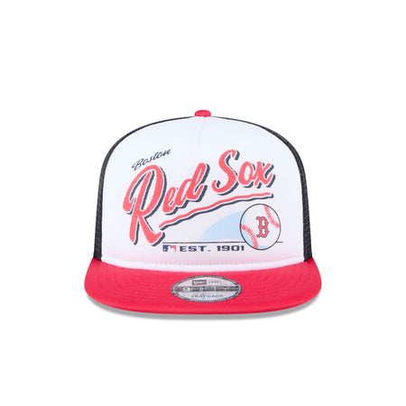 Boston Red Sox Retro Script 9FIFTY A-Frame Trucker Hat