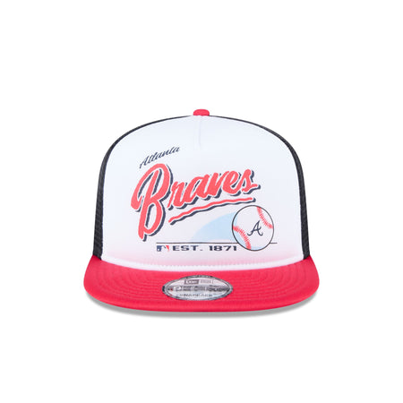 Atlanta Braves Retro Script 9FIFTY A-Frame Trucker Hat