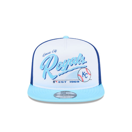 Kansas City Royals Retro Script 9FIFTY A-Frame Trucker Hat