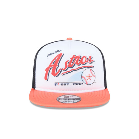 Houston Astros Retro Script 9FIFTY A-Frame Trucker Hat