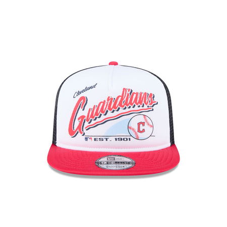 Cleveland Guardians Retro Script 9FIFTY A-Frame Trucker Hat