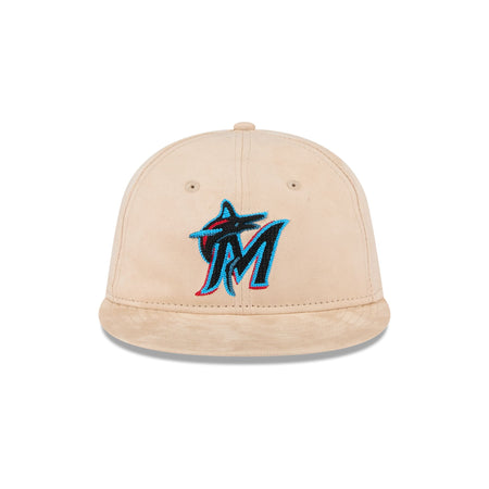 Miami Marlins Stone Suede Retro Crown 9FIFTY Snapback Hat