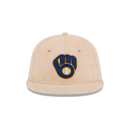 Milwaukee Brewers Stone Suede Retro Crown 9FIFTY Snapback Hat