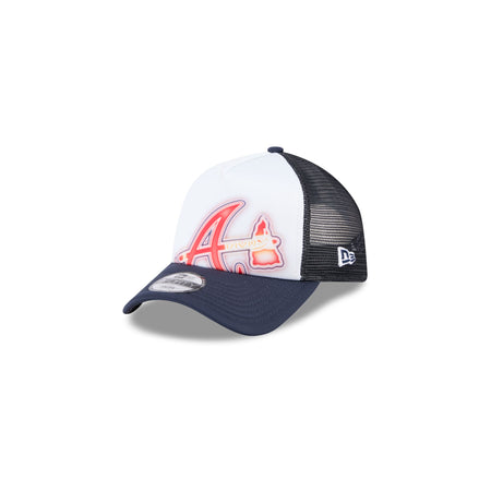 Atlanta Braves Kids Painted 9FORTY A-Frame Trucker Hat