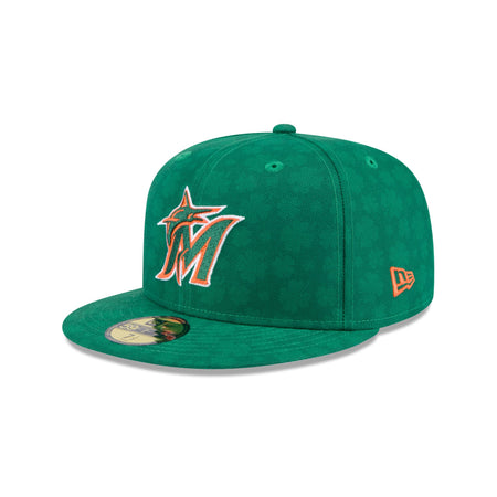 Miami Marlins St. Patrick's Day 2025 59FIFTY Fitted Hat