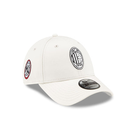 AC Milan x New York Yankees Cream 9FORTY Adjustable Hat