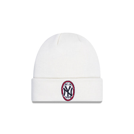 AC Milan x New York Yankees White Knit Beanie