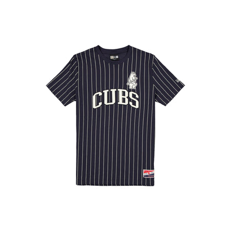 Chicago Cubs Throwback Pinstripe Wordmark T-Shirt