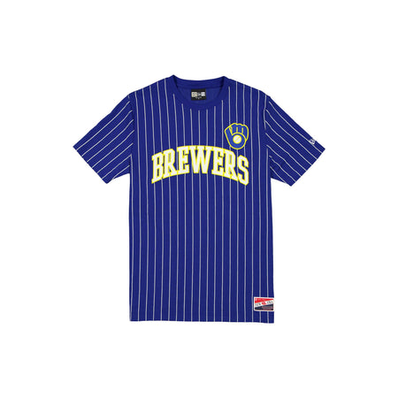 Milwaukee Brewers Throwback Pinstripe Wordmark T-Shirt