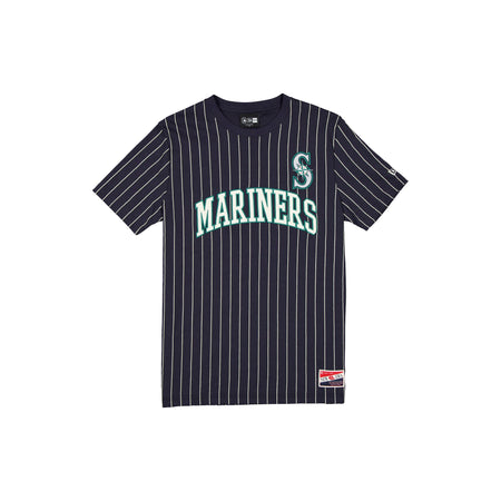 Seattle Mariners Throwback Pinstripe Wordmark T-Shirt