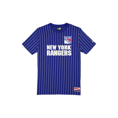 New York Rangers Throwback Pinstripe Wordmark T-Shirt