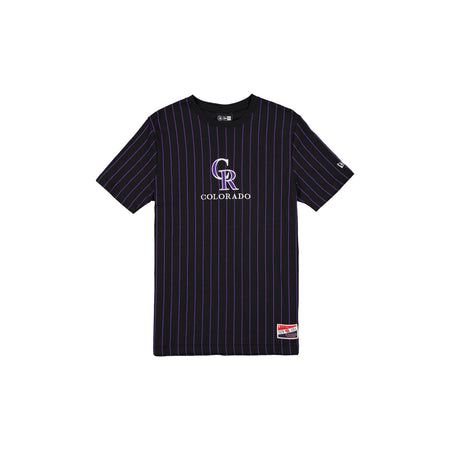 Colorado Rockies Throwback Pinstripe T-Shirt