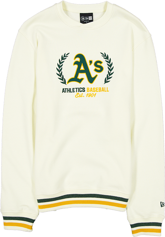 Athletics Throwback Chrome White Crewneck