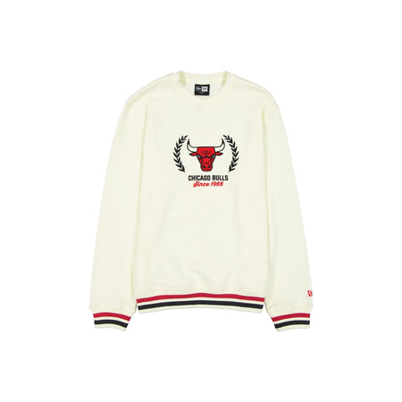 Chicago Bulls Throwback Chrome White Crewneck