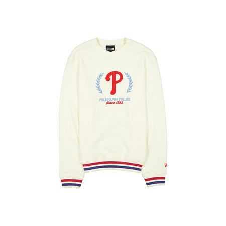 Philadelphia Phillies Throwback Chrome White Crewneck