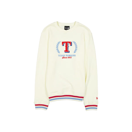 Texas Rangers Throwback Chrome White Crewneck