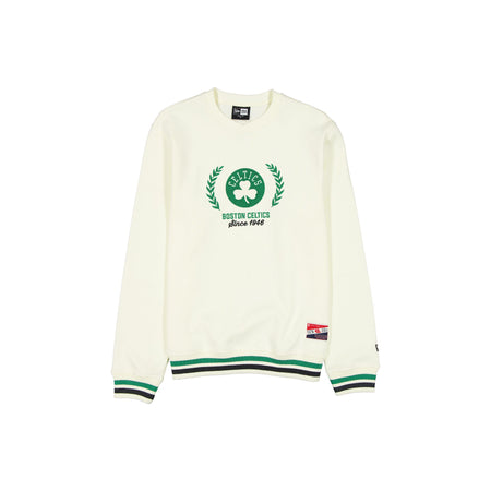 Boston Celtics Throwback Chrome White Crewneck