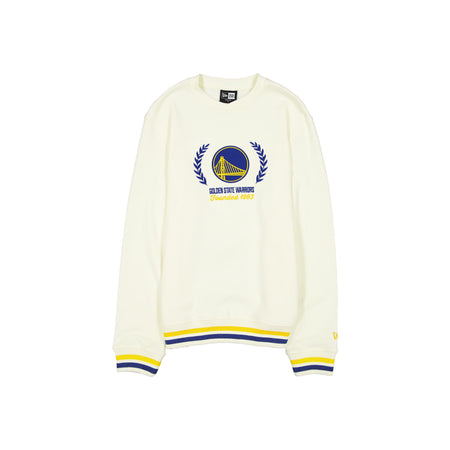 Golden State Warriors Throwback Chrome White Crewneck