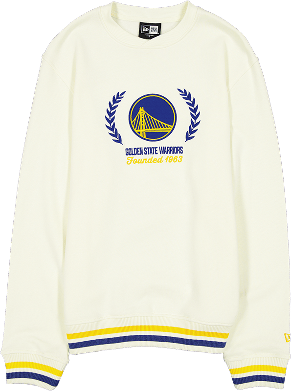 Golden State Warriors Throwback Chrome White Crewneck