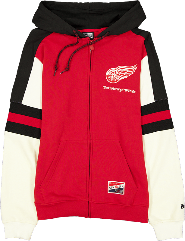 Detroit Red Wings Throwback Zipper Hoodie