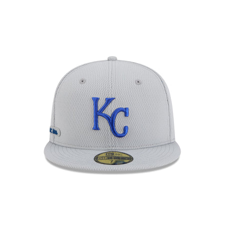 Kansas City Royals 2025 Clubhouse Gray 59FIFTY Fitted Hat