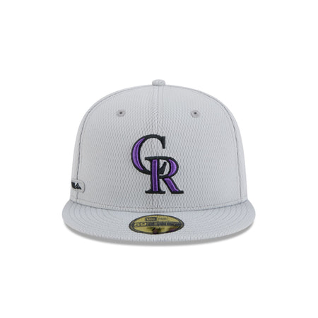 Colorado Rockies 2025 Clubhouse Gray 59FIFTY Fitted Hat