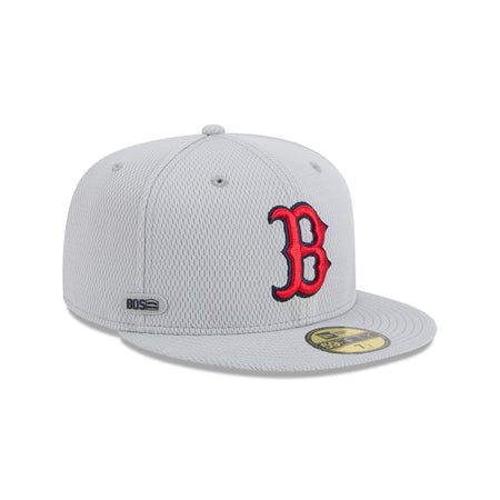 Boston Red Sox 2025 Clubhouse Gray 59FIFTY Fitted Hat