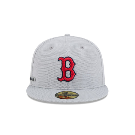 Boston Red Sox 2025 Clubhouse Gray 59FIFTY Fitted Hat