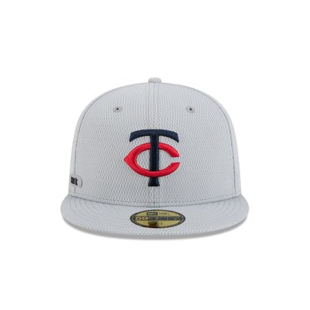 Minnesota Twins 2025 Clubhouse Gray 59FIFTY Fitted Hat