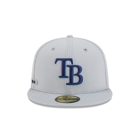 Tampa Bay Rays 2025 Clubhouse Gray 59FIFTY Fitted Hat