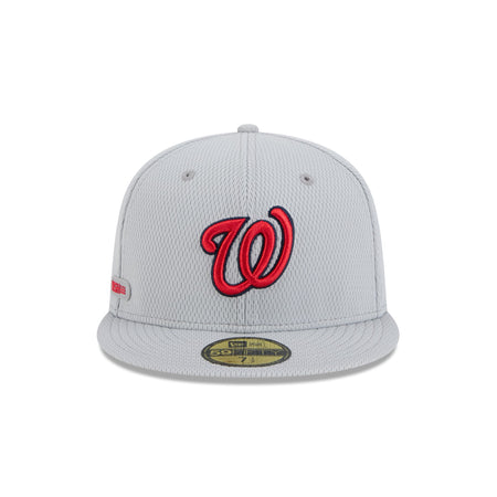 Washington Nationals 2025 Clubhouse Gray 59FIFTY Fitted Hat