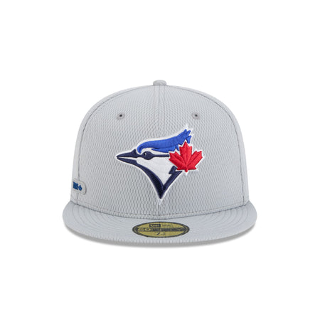 Toronto Blue Jays 2025 Clubhouse Gray 59FIFTY Fitted Hat