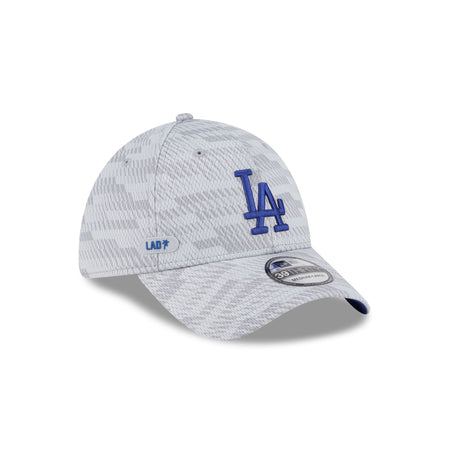 Los Angeles Dodgers 2025 Clubhouse Gray 39THIRTY Stretch Fit