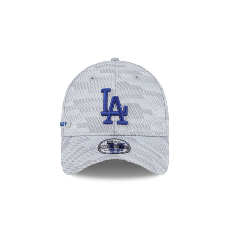 Los Angeles Dodgers 2025 Clubhouse Gray 39THIRTY Stretch Fit