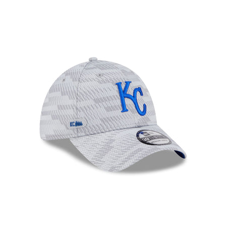 Kansas City Royals 2025 Clubhouse Gray 39THIRTY Stretch Fit