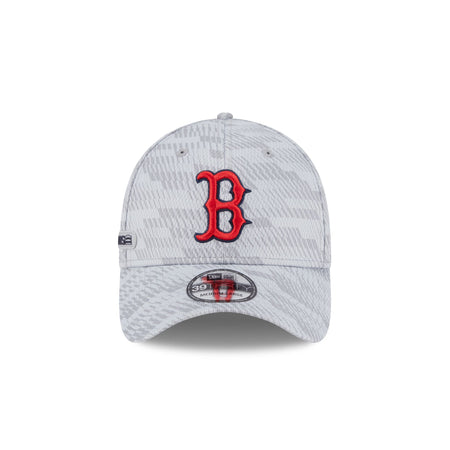 Boston Red Sox 2025 Clubhouse Gray 39THIRTY Stretch Fit