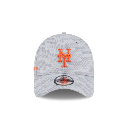 New York Mets 2025 Clubhouse Gray 39THIRTY Stretch Fit