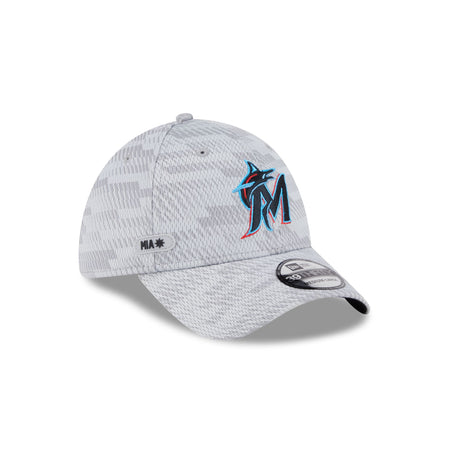 Miami Marlins 2025 Clubhouse Gray 39THIRTY Stretch Fit