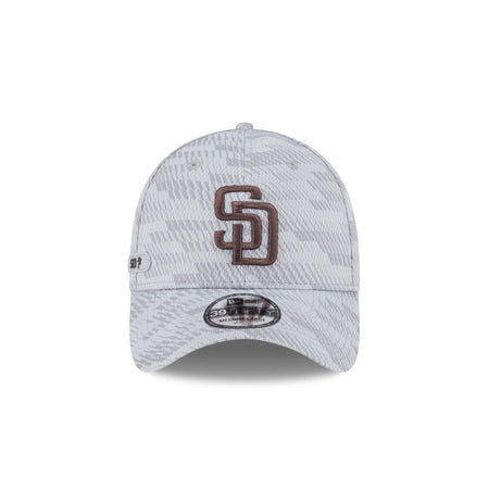 San Diego Padres 2025 Clubhouse Gray 39THIRTY Stretch Fit