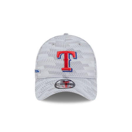 Texas Rangers 2025 Clubhouse Gray 39THIRTY Stretch Fit