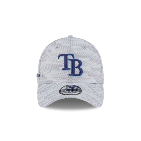 Tampa Bay Rays 2025 Clubhouse Gray 39THIRTY Stretch Fit