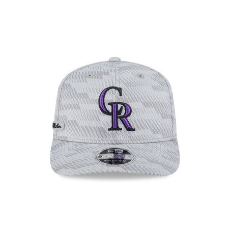 Colorado Rockies 2025 Clubhouse Gray 9SEVENTY Stretch-Snap Hat