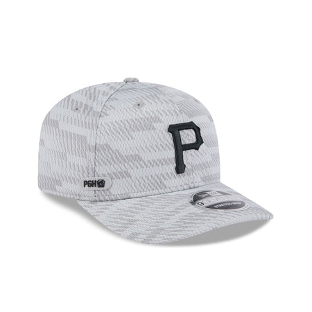 Pittsburgh Pirates 2025 Clubhouse Gray 9SEVENTY Stretch-Snap Hat