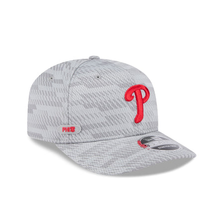 Philadelphia Phillies 2025 Clubhouse Gray 9SEVENTY Stretch-Snap Hat