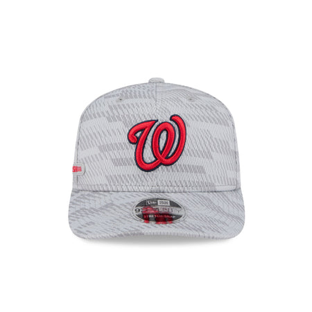 Washington Nationals 2025 Clubhouse Gray 9SEVENTY Stretch-Snap Hat