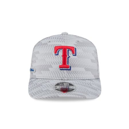 Texas Rangers 2025 Clubhouse Gray 9SEVENTY Stretch-Snap Hat