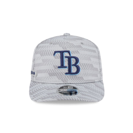 Tampa Bay Rays 2025 Clubhouse Gray 9SEVENTY Stretch-Snap Hat