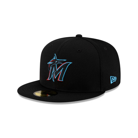 Miami Marlins 2025 Clubhouse Black 59FIFTY Fitted Hat