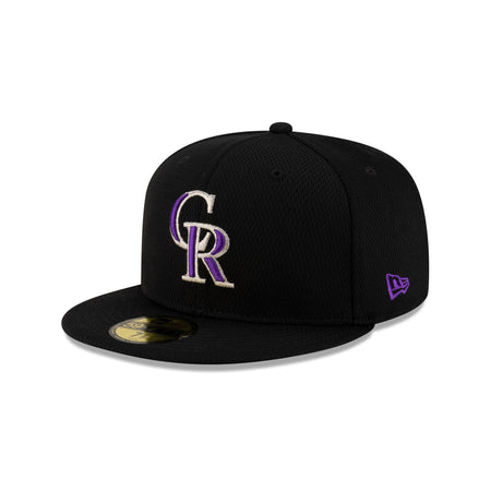 Colorado Rockies 2025 Clubhouse Black 59FIFTY Fitted Hat